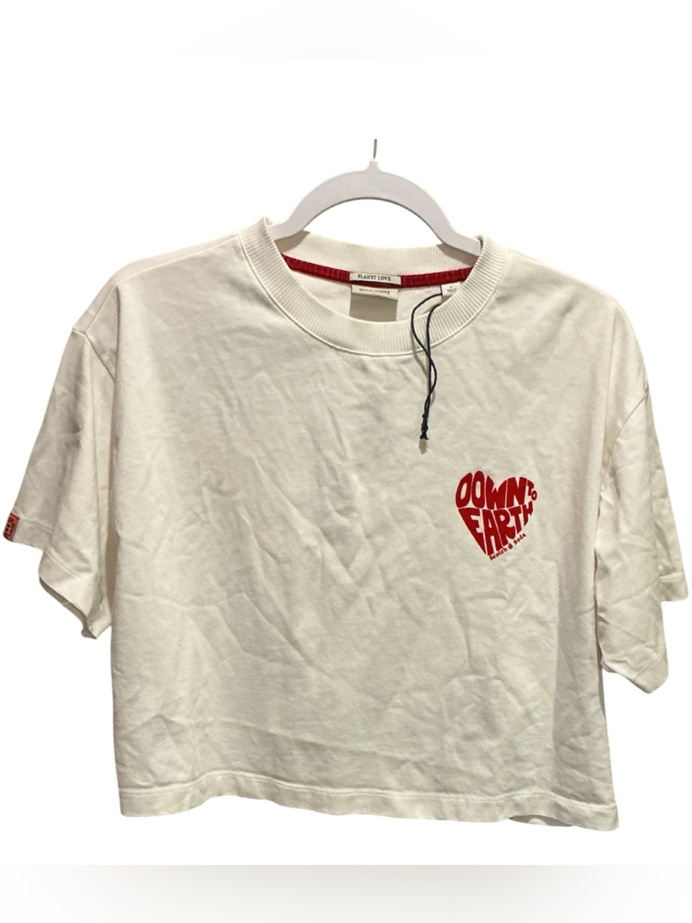 Scotch & Soda Cares Crop Down To Earth White T Shirt